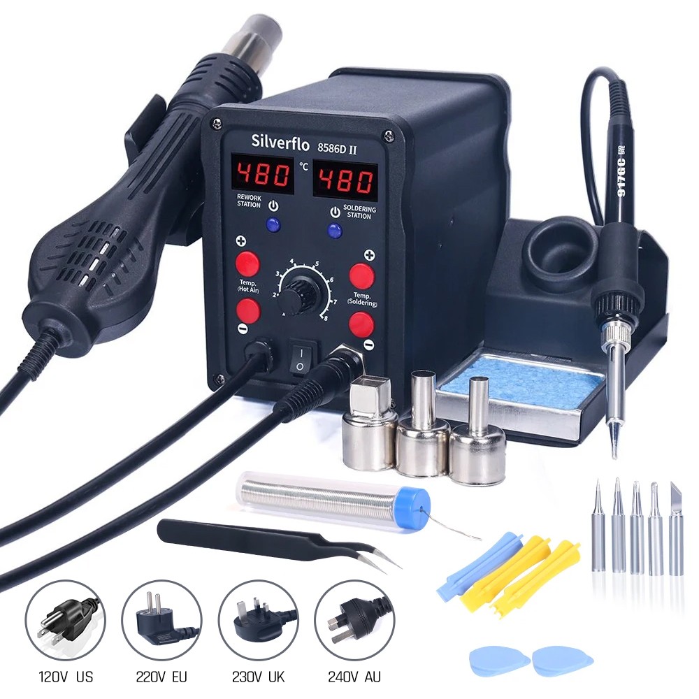 Silverflo 8586D Soldering Stat - Hot Air Rework Station recensione e prezzo