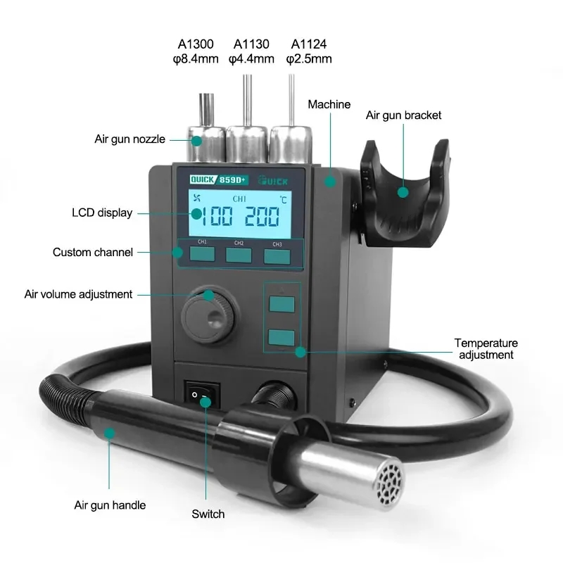 Quick 859D+ Hot Air Gun Solder - Hot Air Rework Station recensione e prezzo