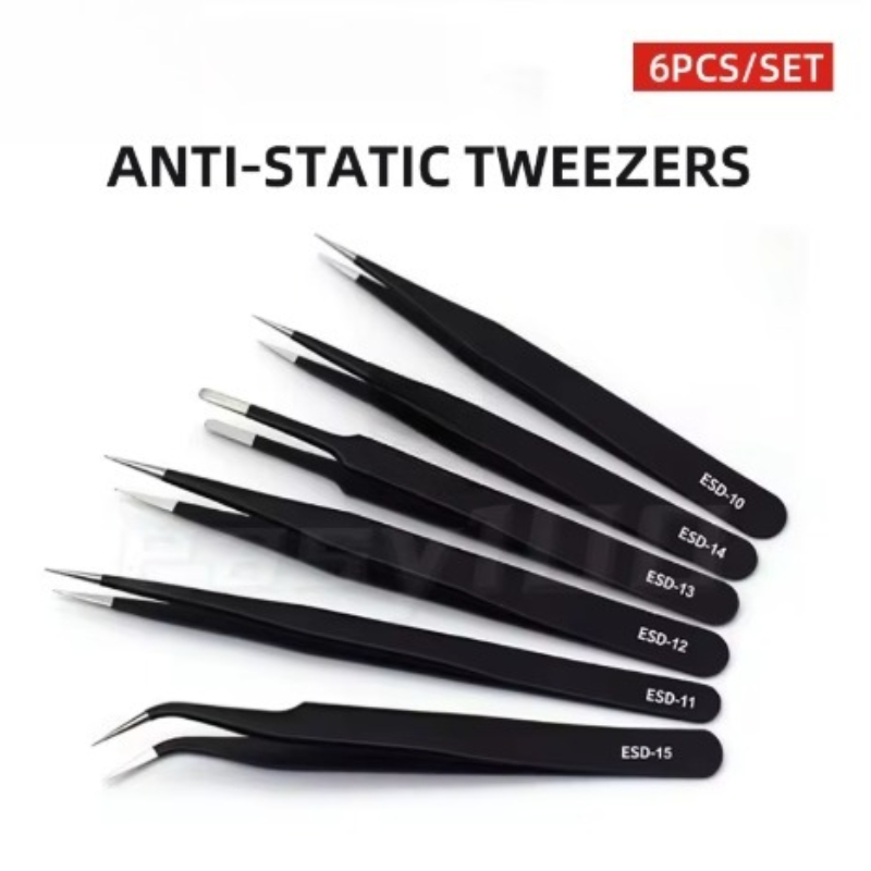 6pcs Precision Tweezers Set ES - Diy Electronics Soldering Kit recensione e prezzo