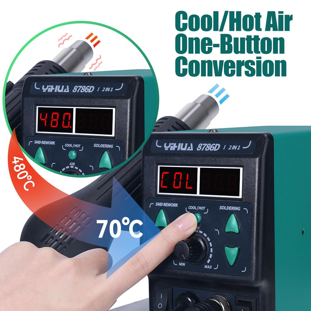 YIHUA 8786D Soldering Iron Hot - Hot Air Rework Station recensione e prezzo