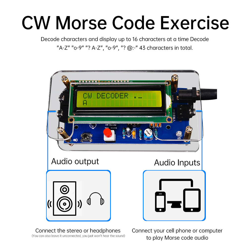 DC9V CW Morse Code Decoder Bul - Diy Electronics Workbench recensione e prezzo