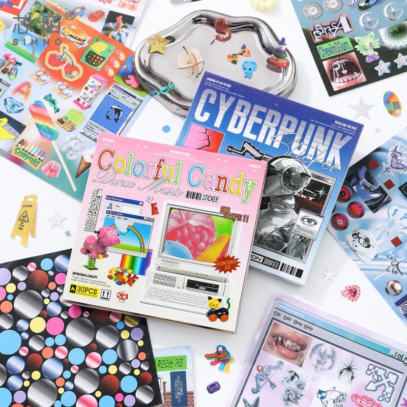 Cyberpunk Theme Die-Cut Sticke - Diy Electronics Book recensione e prezzo