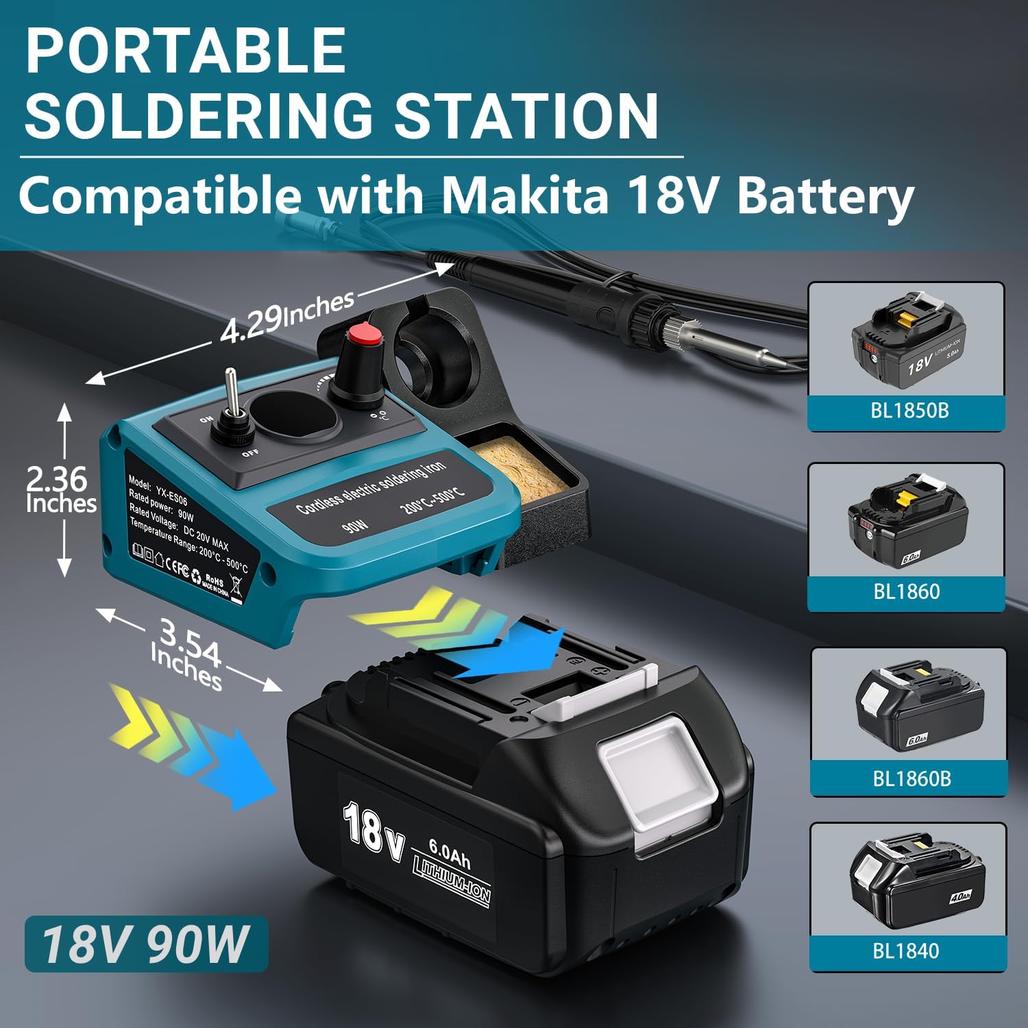 90W LED Digital Cordless Solde - Diy Electronics Soldering Kit recensione e prezzo
