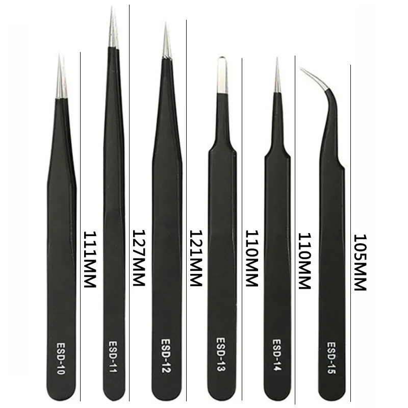 6PCS Precision Tweezers Set ES - Diy Electronics Soldering Kit recensione e prezzo