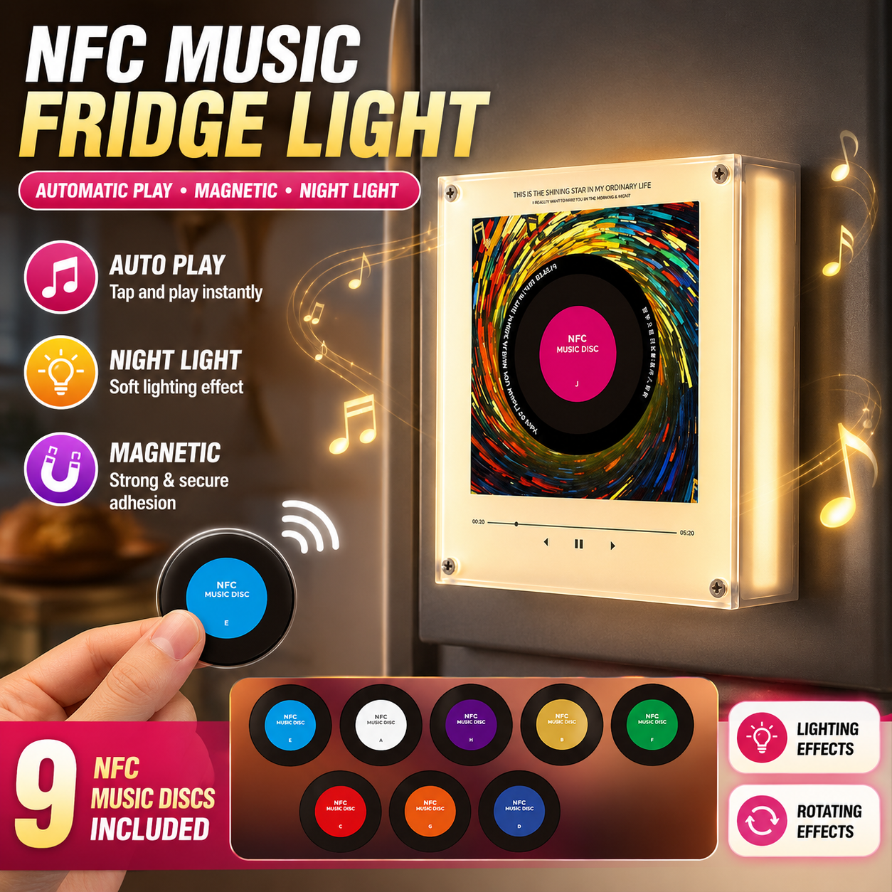 NFC Music Fridge Magnet Light  - Diy Electronics Audio recensione e prezzo