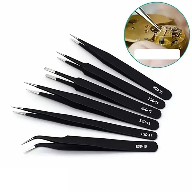 6pcs Precision Long Tweezers S - Diy Electronics Soldering Kit recensione e prezzo